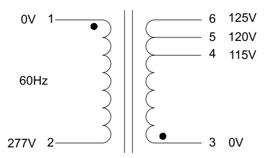 Schematic - Signal Transformer / Bel SLT Isolated 277V / 120V Step-Down Transformers